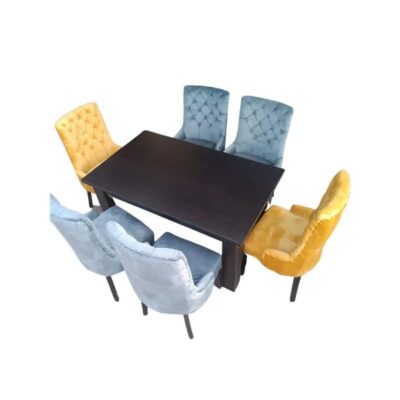 Gray and Yellow Seat Sitters Dining Set