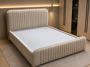 6×6 Grey Upholstery Bedframe. Available on ground product